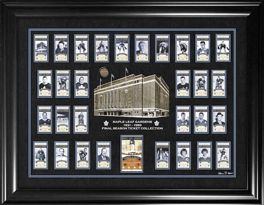 Maple Leaf Gardens Final Season Replica Ticket Set Framed Print 36.5" x 28.5"